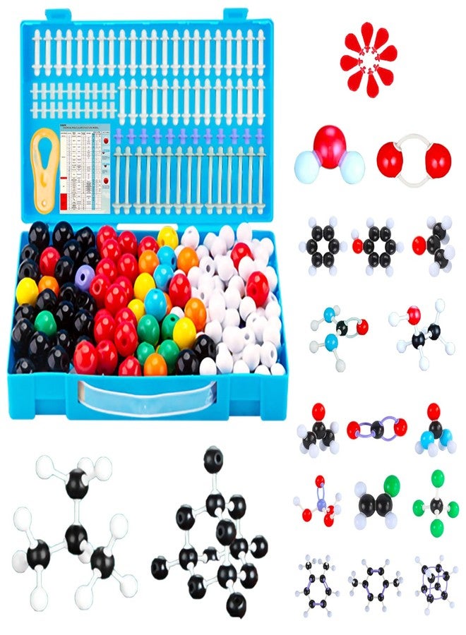 EXBEPE Organic Chemistry Molecular Model Kit 206pc Middle,High School Supplies, Educational Science Set Gift for Student to Learn Structure and Reactions - Image 1